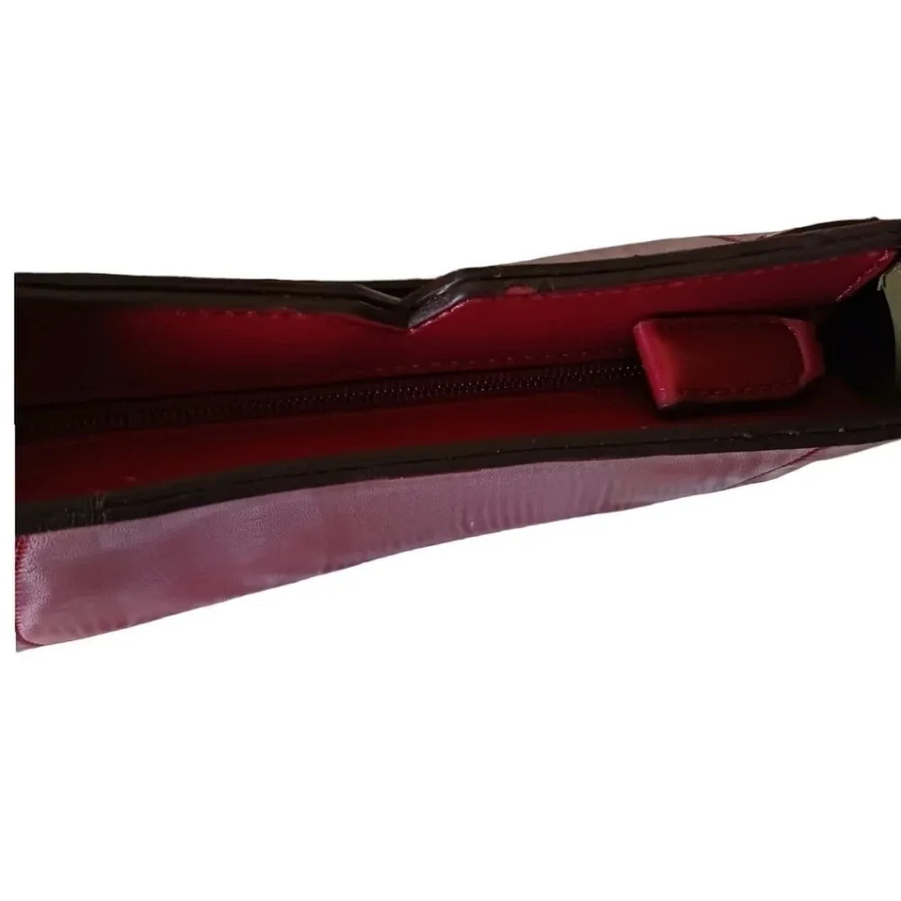 Mondani shoulder bag faux leather purse burgundy color - Picture 7 of 11